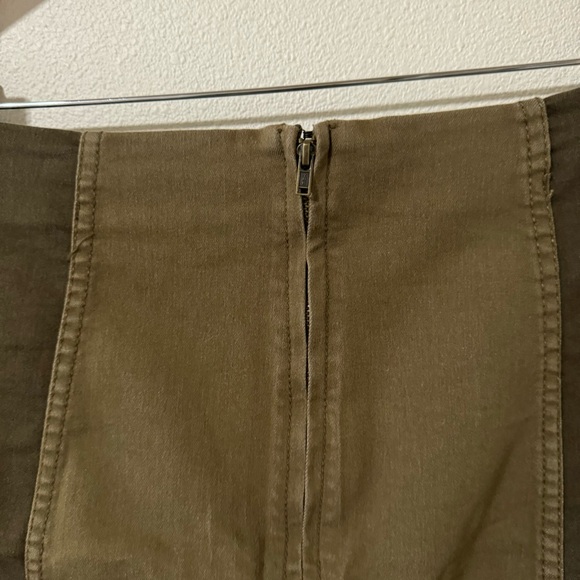 Free People Modern Femme Mini Skirt Brown Colorblock Two Tone Coastal Cowgirl-10 - Picture 5 of 8